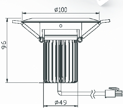 12W COB LED dimmable downlight/small viewing degree